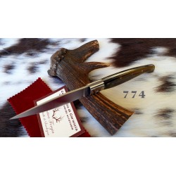 Pattadese lama 9,5 cm, manico corno di zebù con anima in acciaio