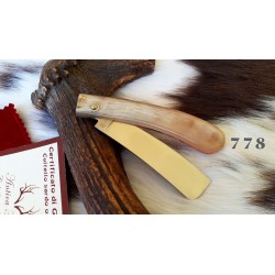 Mozzetta corrina in stile antico sardo, lama 8,5 cm, manico corno di montone