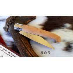 Pattadese lama 10,5 cm, manico legno di ginepro con anima in acciaio